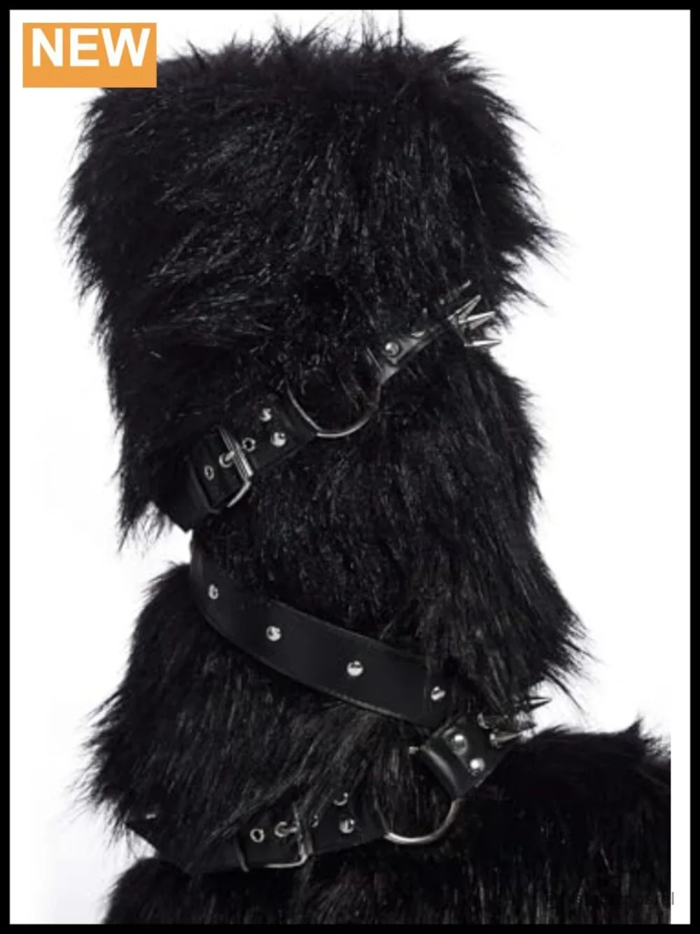 Faux Fur Knee High Platform Boots with Buckle Straps